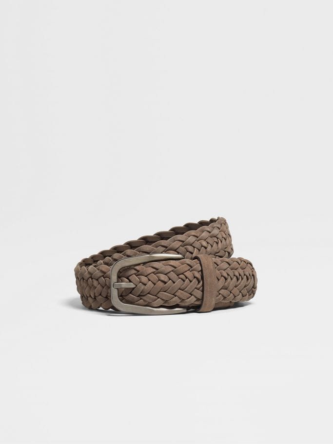 Handcrafted Mesh Leather Belt – Brown handcrafted mesh leather belt – brown