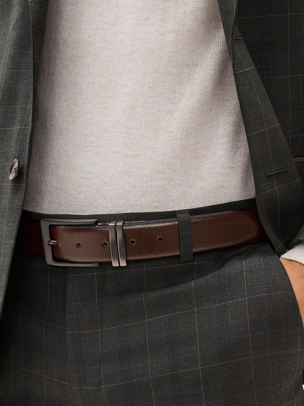 brown signature men’s belt