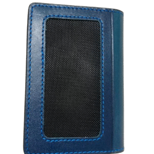 small leather card holder – blue