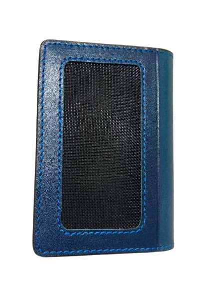 Small Leather Card Holder – Blue small leather card holder – blue