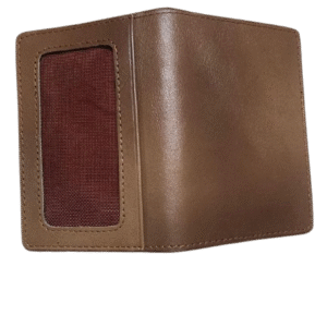 small leather card holder – brown