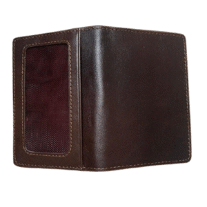 small leather card holder – chocolate