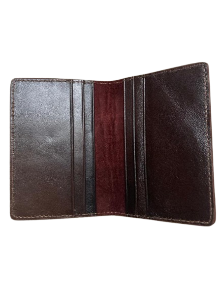small leather card holder – chocolate small leather card holder – chocolate