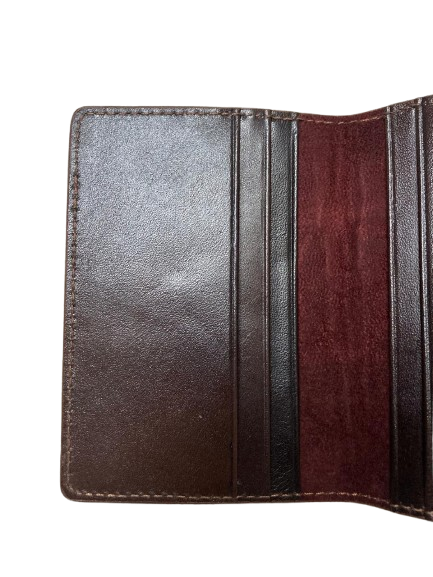 small leather card holder – chocolate small leather card holder – chocolate