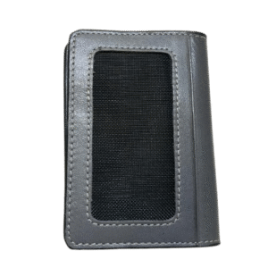 small leather card holder – smokey grey
