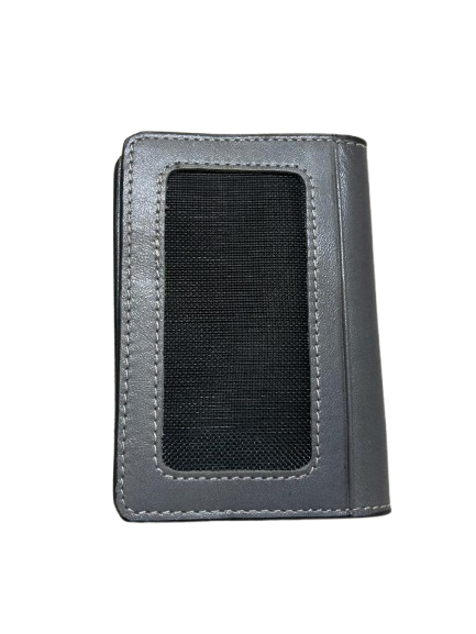 Small Leather Card Holder – Smokey Grey small leather card holder – smokey grey