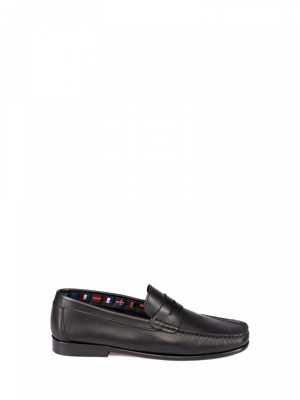 leather penny loafers – black leather penny loafers – black
