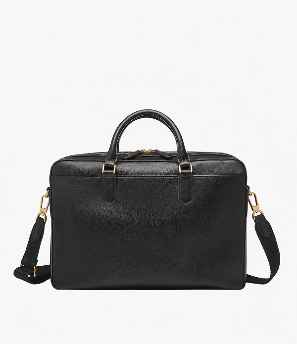 Leather Briefcase Laptop Bag - Black leather briefcase laptop bag black