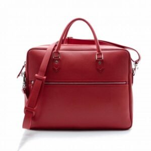 gorgeous leather laptop bag red