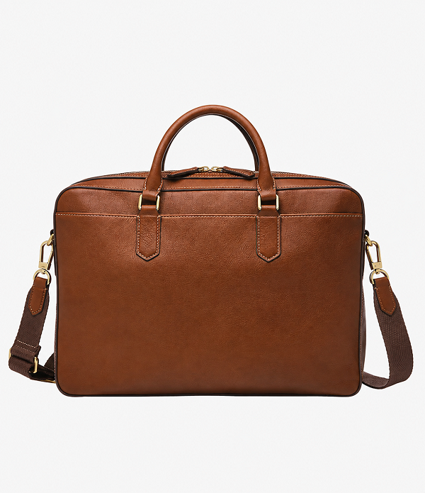 Leather Briefcase Laptop Bag - Brown leather briefcase laptop bag black