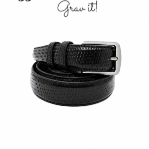 premium leather belt for men black