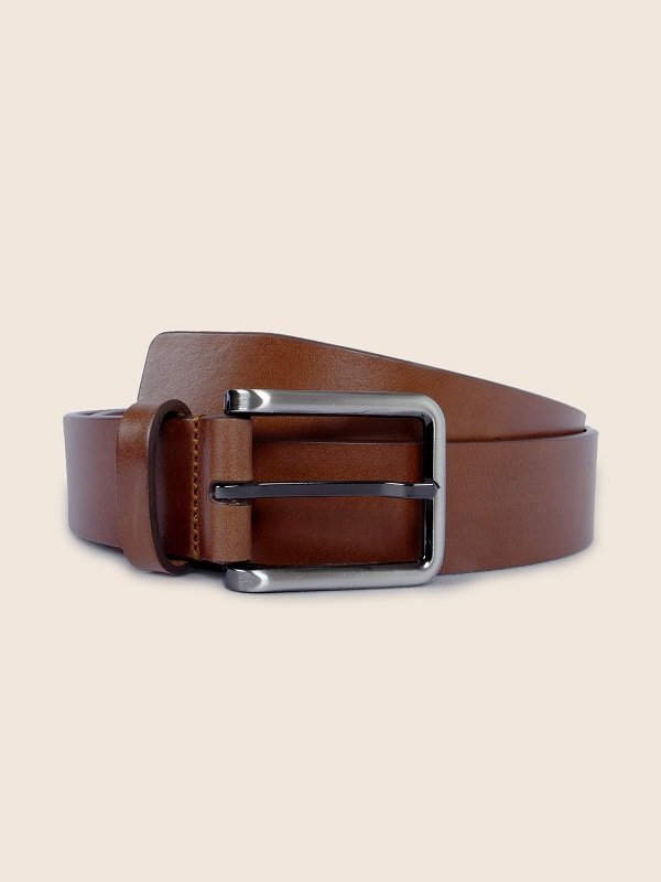 Single Part Leather Belt - Brown single part leather belt brown