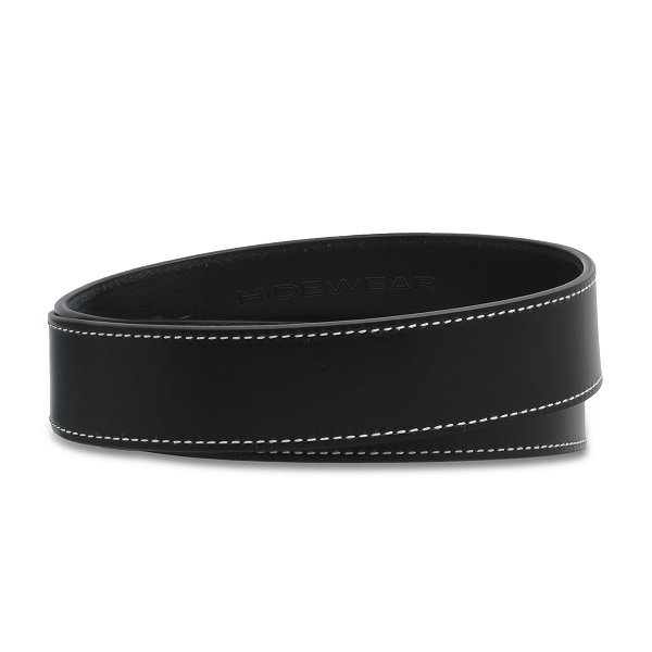 white stitched leather belt black white stitched leather belt black
