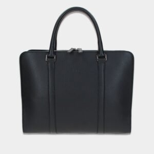 leather laptop briefcase bag black