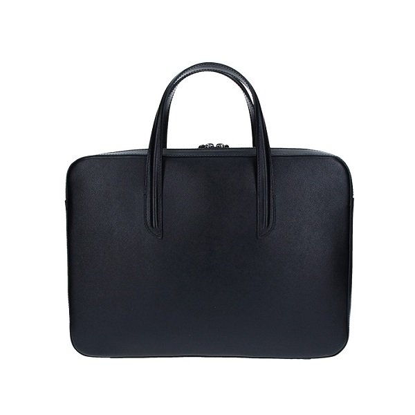 Premium Leather Laptop Bag - Black premium leather laptop bag black